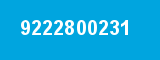 9222800231 9222800231