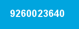 9260023640 9260023640