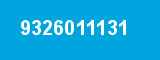 9326011131 9326011131